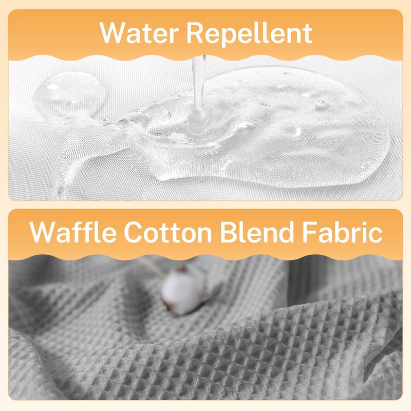 River Dream Lake Wanaka Fabric Shower Curtain Set, Cotton Blend, Waffle Weave, with Snap in Replacement Linerï¼Œ71 x 86 inches - Image 5